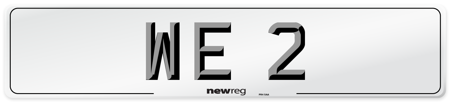 WE 2 Number Plate from New Reg